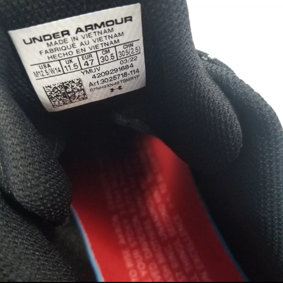 Under Armour Size 12.5 Men Steph Curry Flow 9 Davidson College Shoes 3025718-114 - Picture 9 of 9